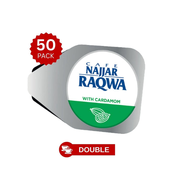 Cafe Najjar Raqwa Cardamom Coffee Capsules – Double Cup | Authentic Lebanese Coffee